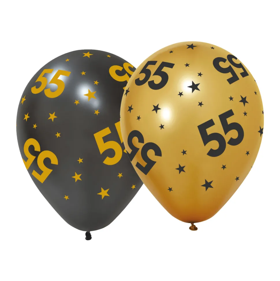 55 Jaar Ballonnen 31cm 6st