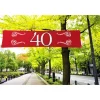 40 Jaar Banner Rood 1,8m