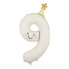 9 Jaar Cijfer Ballon Beige Leeg 86cm