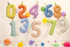 9 Jaar Cijfer Ballon Beige Leeg 86cm