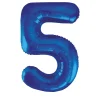 5 Jaar Cijfer Ballon Blauw Leeg 86cm
