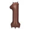 1 Jaar Cijfer Ballon Bruin Leeg 86cm