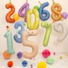 8 Jaar Cijfer Ballon Oranje Leeg 86cm