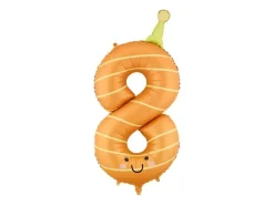 8 Jaar Cijfer Ballon Oranje Leeg 86cm
