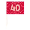 40 Jaar Cocktailprikkers Rood 50st