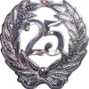 25 Jaar Deurbord Zilver 43cm