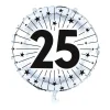 25 Jaar Helium Ballon Zilver Leeg 45cm