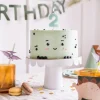 2 Jaar Kaars Lichtblauw 5,5cm