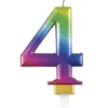 4 Jaar Kaars Regenboog 9,5cm