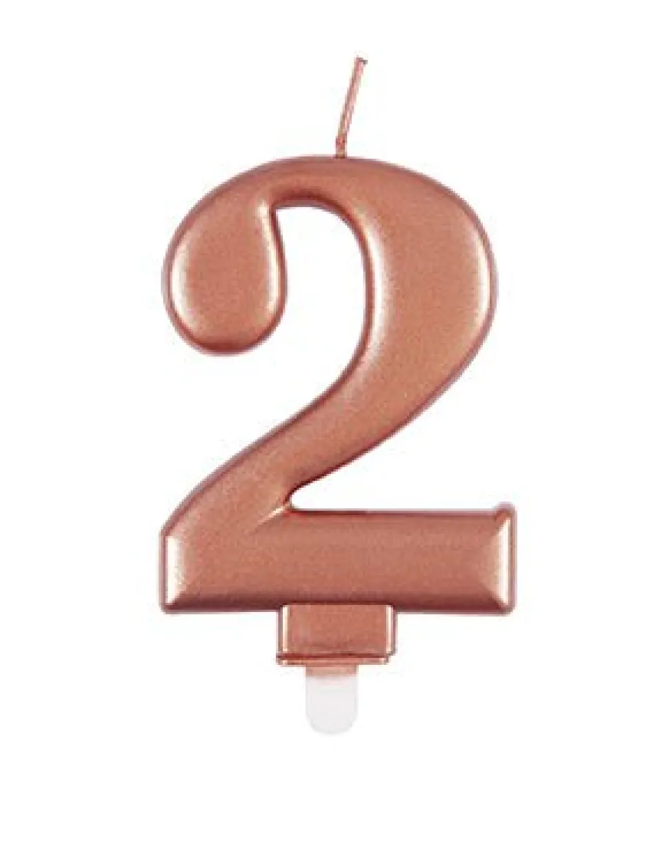 2 Jaar Kaars Rose Goud 10cm