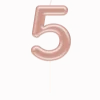 5 Jaar Kaars Rose Goud 10,5cm