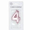 4 Jaar Kaars Rose Goud Metallic 6cm