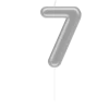 7 Jaar Kaars Zilver Glanzend 10,5cm