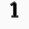 1 Jaar Kaars Zwart 10,5cm