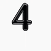 4 Jaar Kaars Zwart 10,5cm