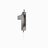1 Jaar Kaars Zwart Metallic 6cm