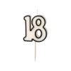 19 Jaar Kaars Zwart Wit 5,5cm