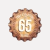 65 Jaar Onderzetters 11cm