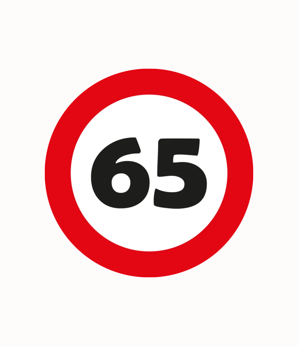 65 Jaar Tafelconfetti 2,5cm