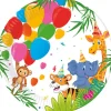 Jungle Dieren Borden 20cm 8st