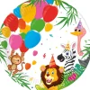 Jungle Dieren Borden 23cm 8st