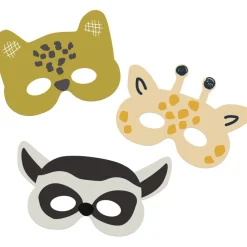 Jungle Dieren Maskers Zoo Party 6st