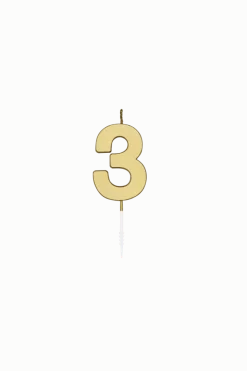3 Kaars Goud Metallic 4,5cm