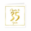 Kaart 35 Jaar Goud Wit 15cm