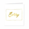 Kaart Sorry Goud Wit 15cm
