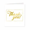 Kaart Thank You Goud Wit 15cm