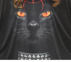 Kat Halloween poncho Dames