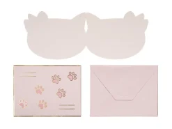 Kat Uitnodigingen 13cm 6st