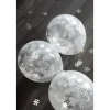 Kerst Confetti Ballon Sneeuwvlokken 30cm 4st