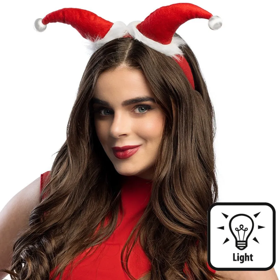 Kerstman Haarband Rood Wit Muts