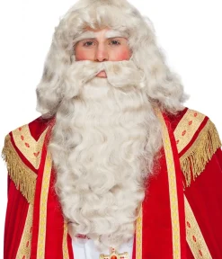 Kerstman Verkleedset Wit 3 delig