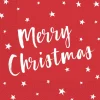 Kerst Servetten Rood Merry Christmas 33cm 20st