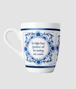 Koffie Loopt Mok Delfts Blauw