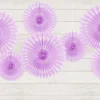 Lavendel Papieren Waaiers 20cm 3st
