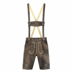 Lederhose Bruin Heren Kort Met Beenknopen