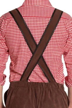 Lederhose Donkerbruin Heren Met Verstelbare Bretels