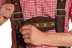 Lederhose Donkerbruin Heren Met Verstelbare Bretels