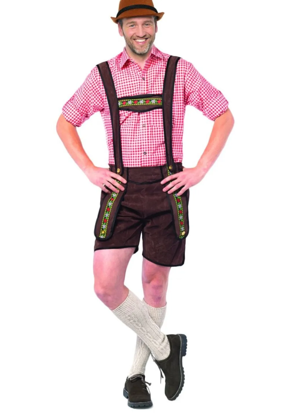 Lederhose Kort Donkerbruin