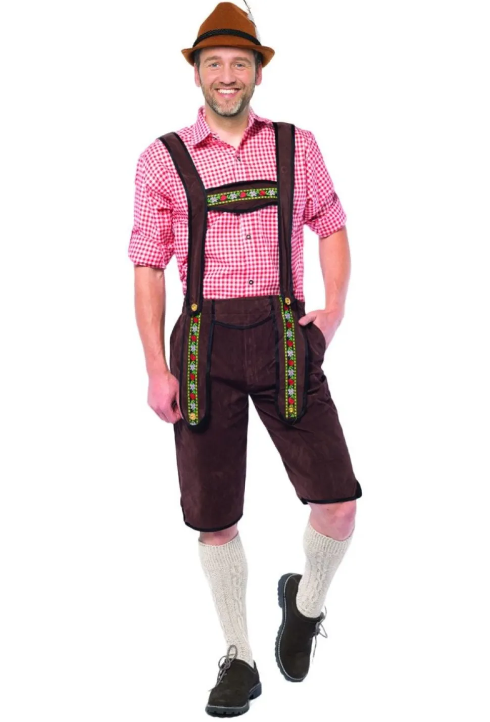 Lederhose Lang Donkerbruin