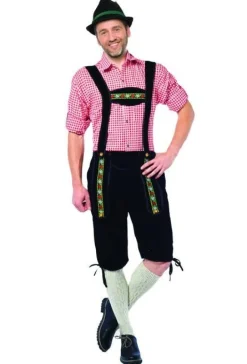 Lederhose Lang Zwart