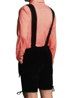 Lederhose Zwart Kort Met Blouse