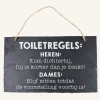 Leisteen Bordje Toiletregels 25cm