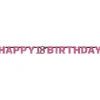Letterslinger 18 Jaar Happy Birthday Roze 2,13m