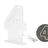 4 Licht Cijfer Wit 50cm
