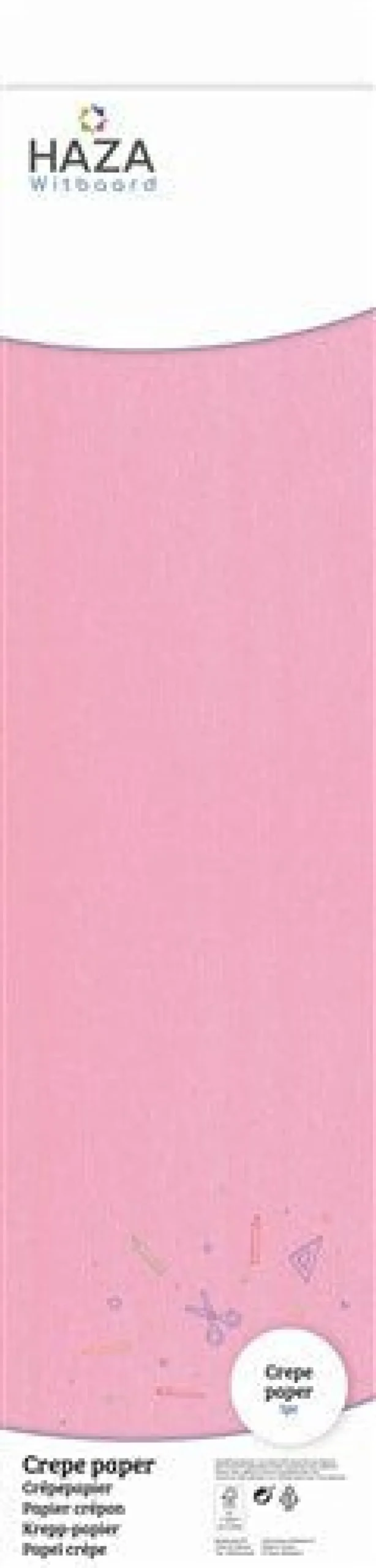 Lichtroze Crepe Papier 2,5m