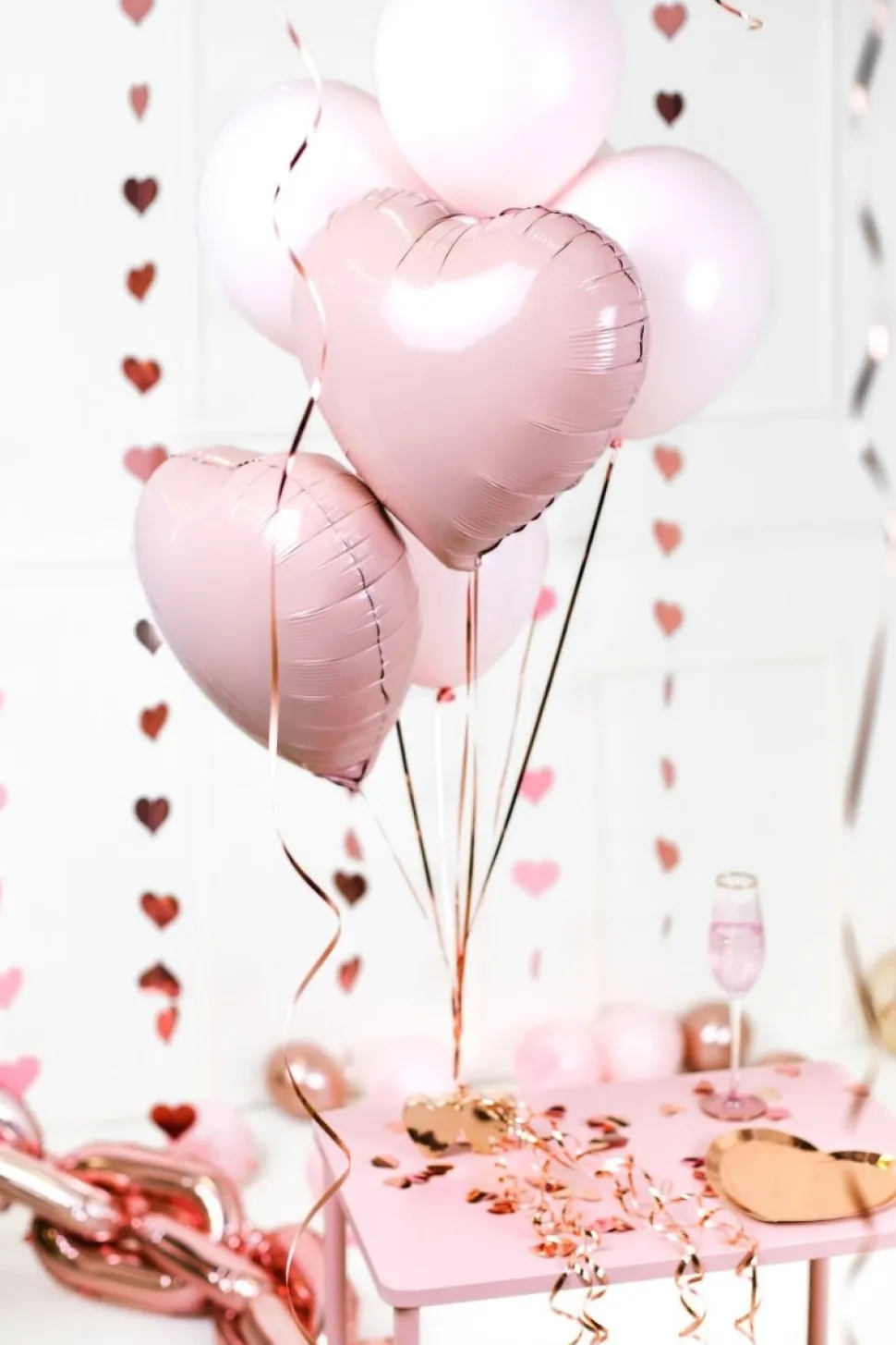 Lichtroze Helium Ballon Hart 45cm